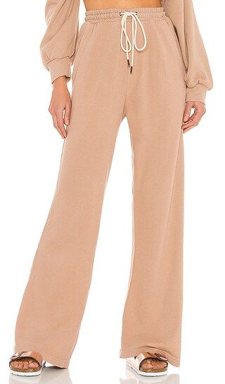 Nia Wide Leg Lounge Pant in Nougat | Revolve Clothing (Global)