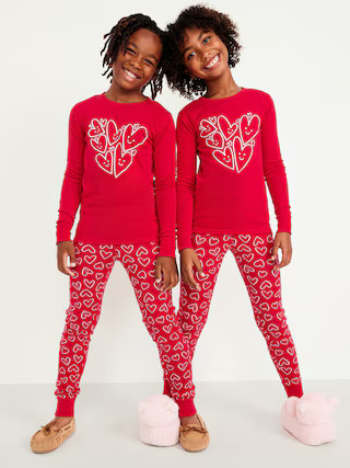 Printed Snug-Fit Gender-Neutral Pajama Set for Kids | Old Navy (US)