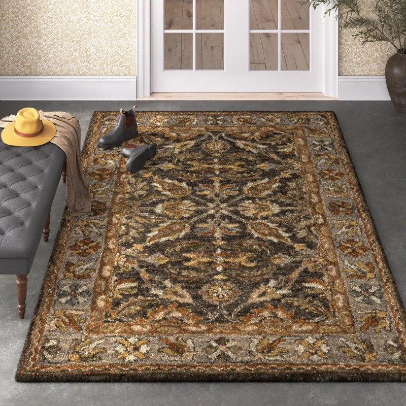 Ryler Hand Hooked Wool Oriental Indoor Rug | Wayfair North America