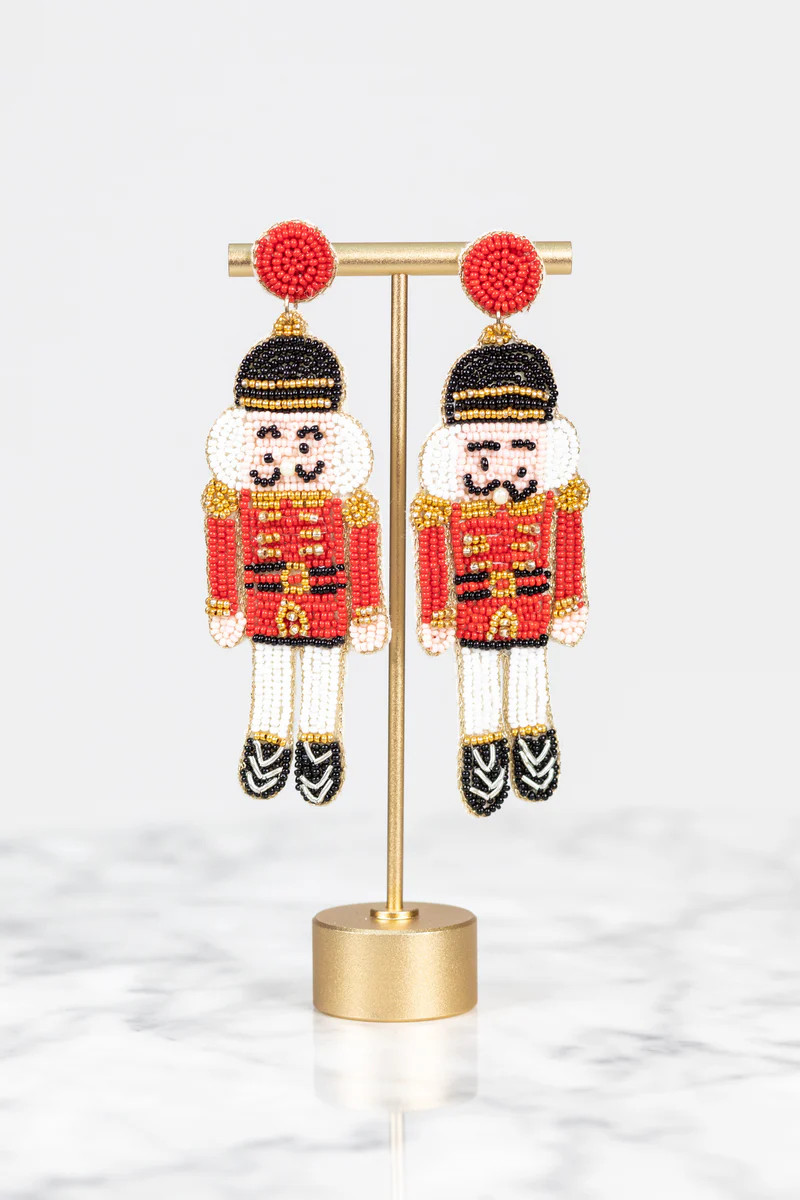 Beaded Nutcracker Earrings | Avara