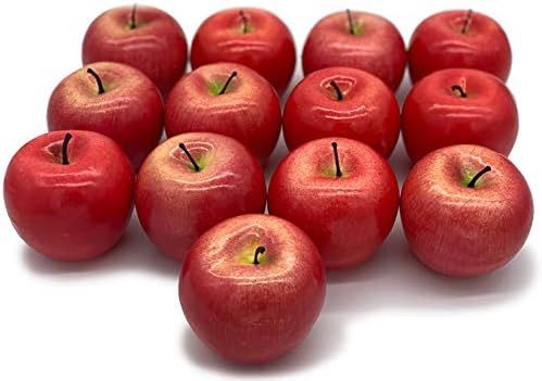 Realistic Fake Apples 13 PCS - Fake Fruits for Decoration (Red) | Amazon (US)