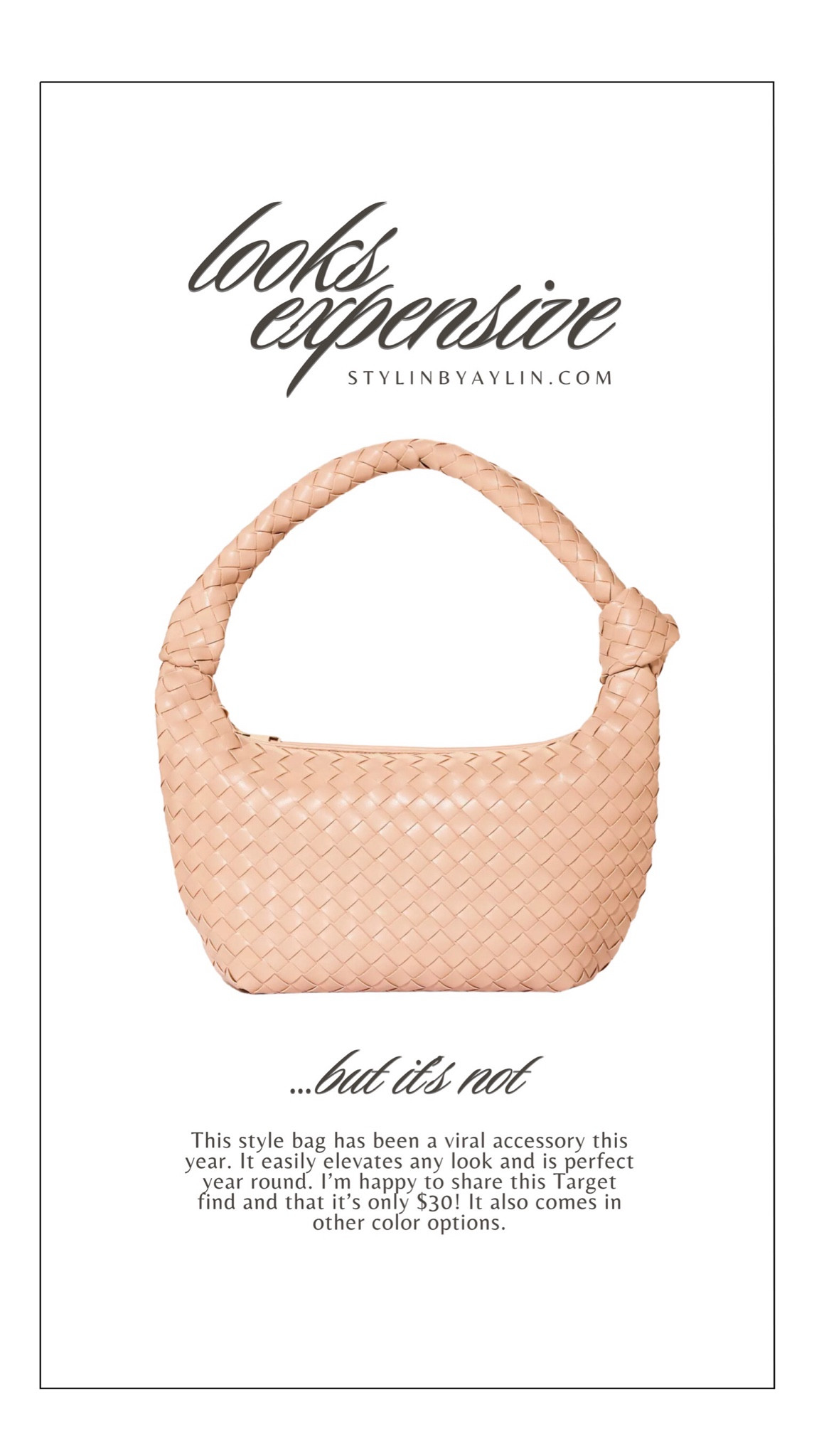 Looks expensive but it’s budget friendly. #StylinbyAylin #Aylin 

#LTKItBag #LTKStyleTip #LTKFindsUnder50