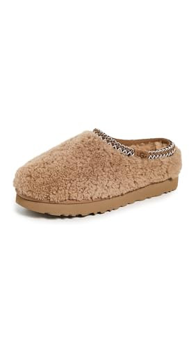 UGG Women's Tasman Maxi Curly Slipper, Chestnut, 8 | Amazon (US)