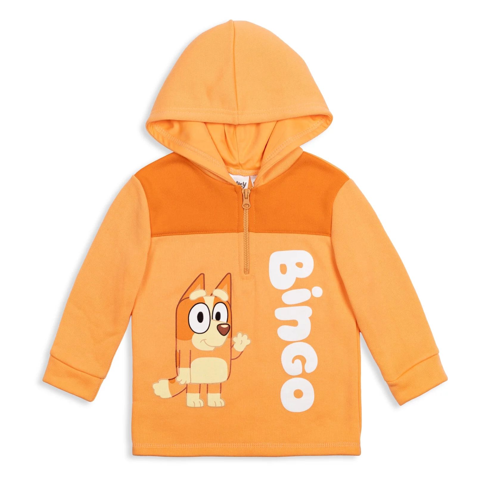 Bluey Toddler Boys Fleece Half Zip Hoodie Orange 5T - Walmart.com | Walmart (US)