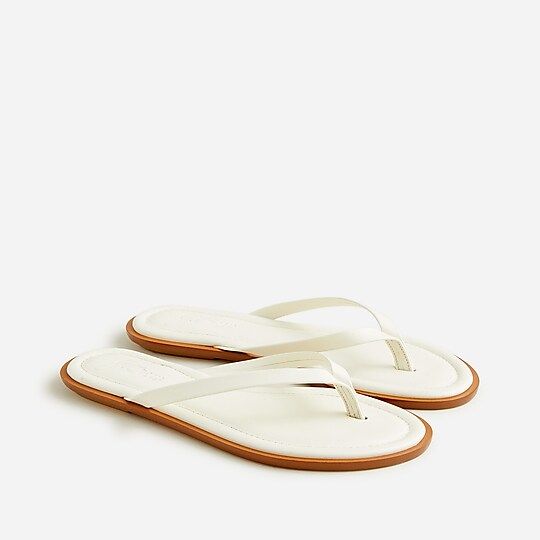 J.Crew: Sorrento Thong Sandals In Leather For Women | J.Crew US