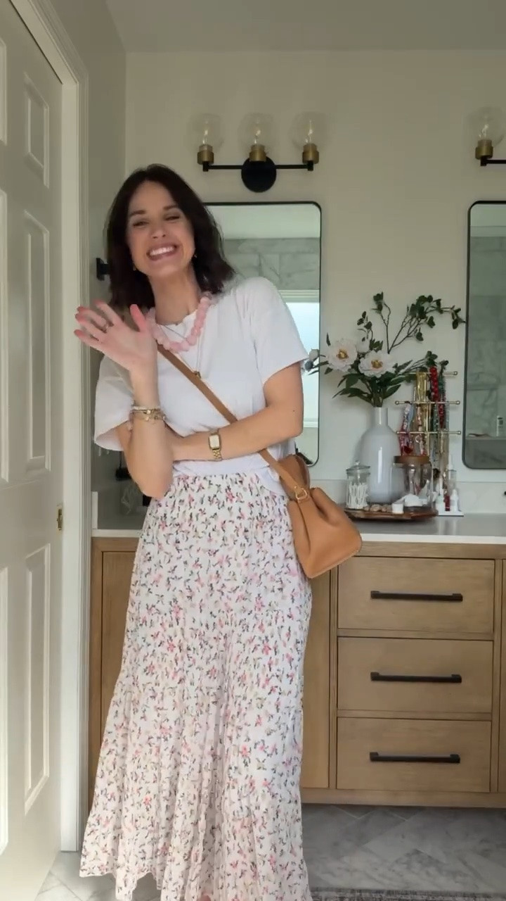 Such a fun outfit!

TTS: s

Midi skirt outfit, floral outfit, floral skirts, Amazon, old navy, basics, bauble bar, Hallie ragan

#LTKootd #LTKgrwm #LTKmomlife