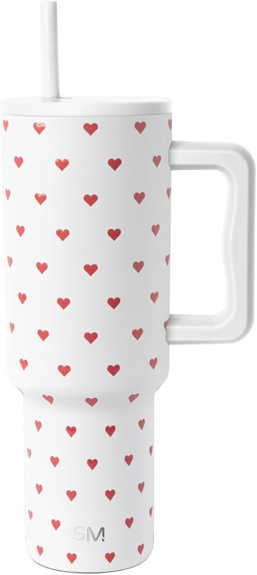 Simple Modern 40 oz Valentine's Day Trek Tumbler with Handle and Straw Lid | Cup Holder Friendly ... | Amazon (US)