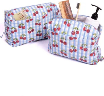 Cherry Makeup Bag in Blockprint | Nordstrom
