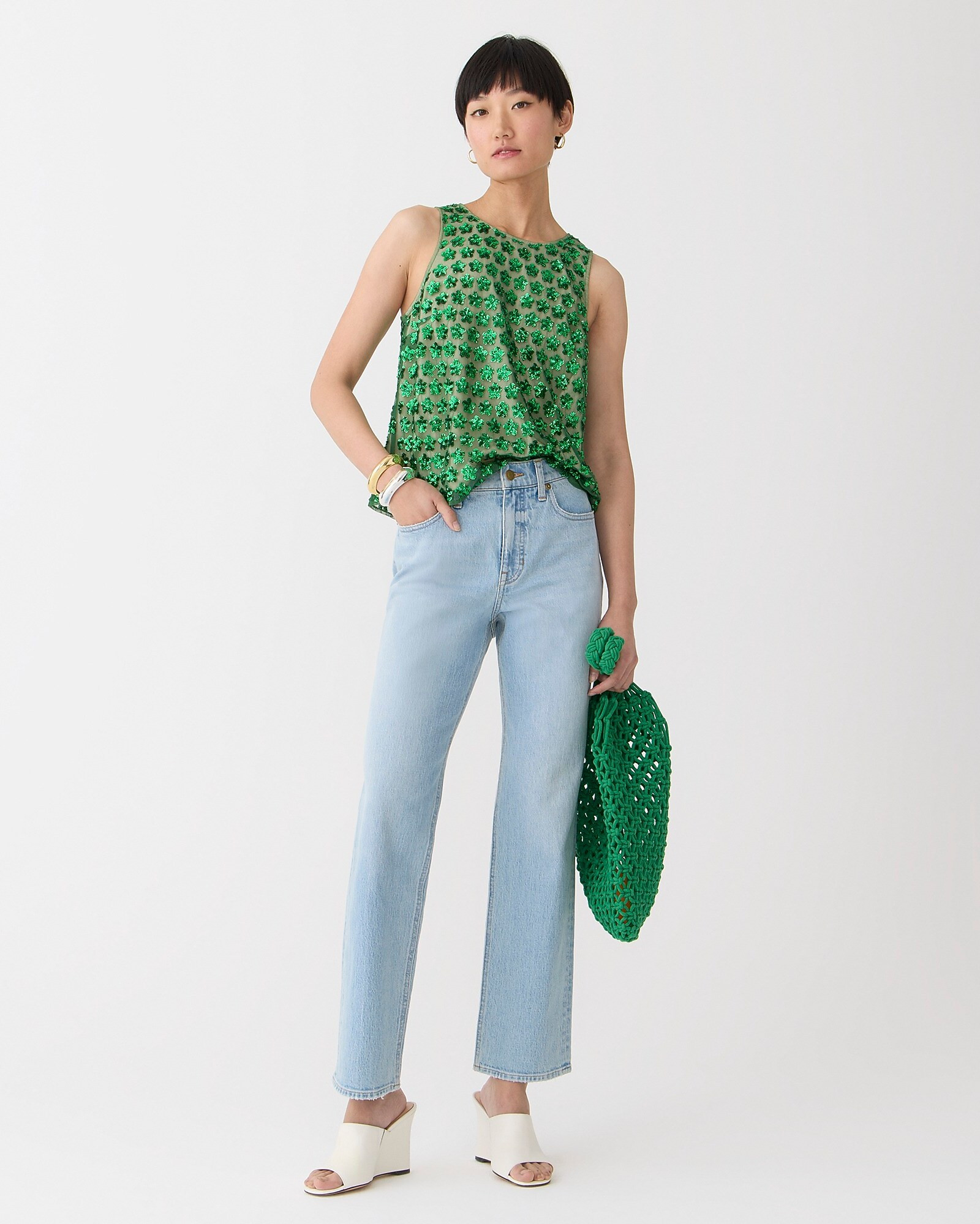 High-rise '90s classic straight-fit jean in Clear Indigo wash | J. Crew US