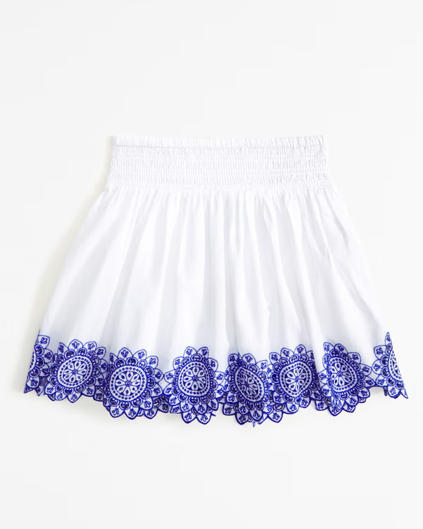 girls embroidered cutwork mini skort | girls clearance | Abercrombie.com | Abercrombie & Fitch (US)
