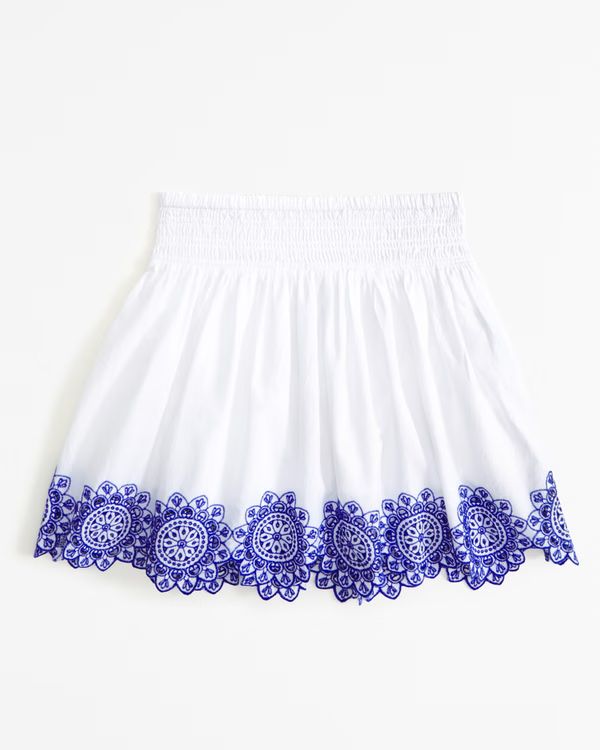 girls embroidered cutwork mini skort | girls matching sets | Abercrombie.com | Abercrombie & Fitch (US)