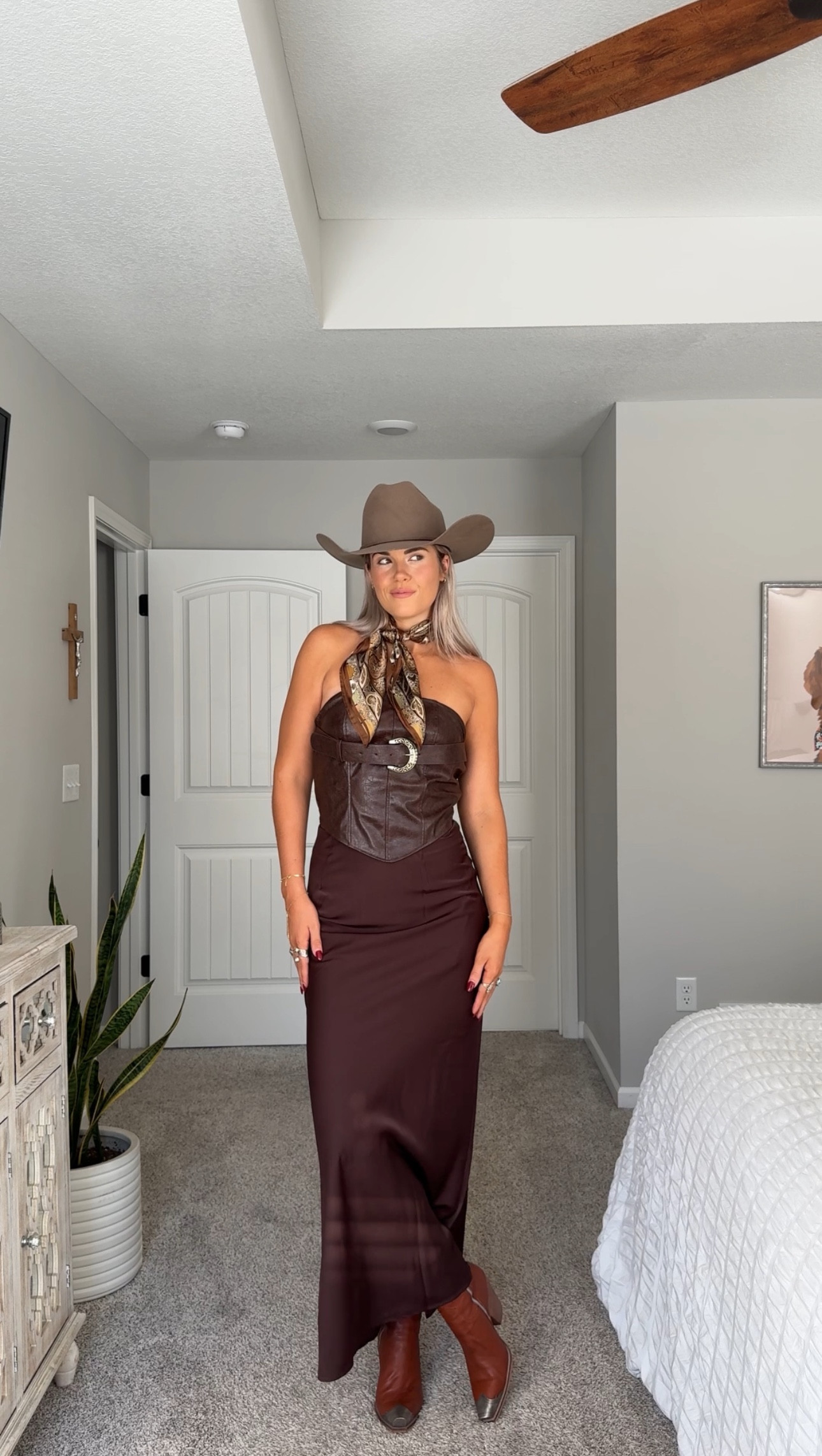 size down in the amazon top! the small was a bit too big on me (i have no chest though hahaha) size small in skirt and size up in booties 

#LTKFindsUnder50 #LTKShoeCrush #LTKSeasonal