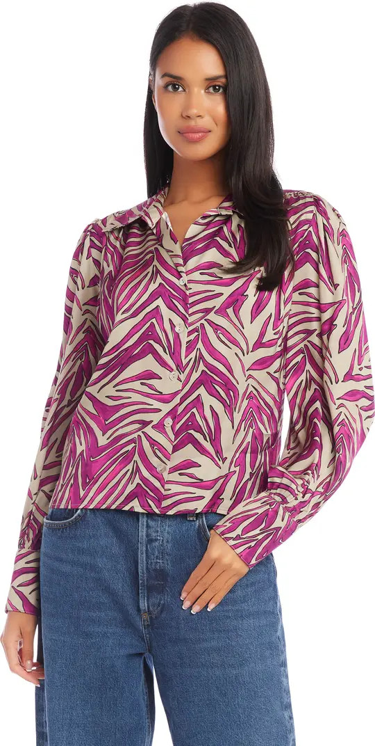 Print Blouson Sleeve Shirt | Nordstrom