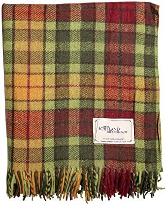 The Scotland Kilt Company Picnic Rug Scottish Tartan Throw in Buchanan Autumn - Warm 100% Wool Tr... | Amazon (US)