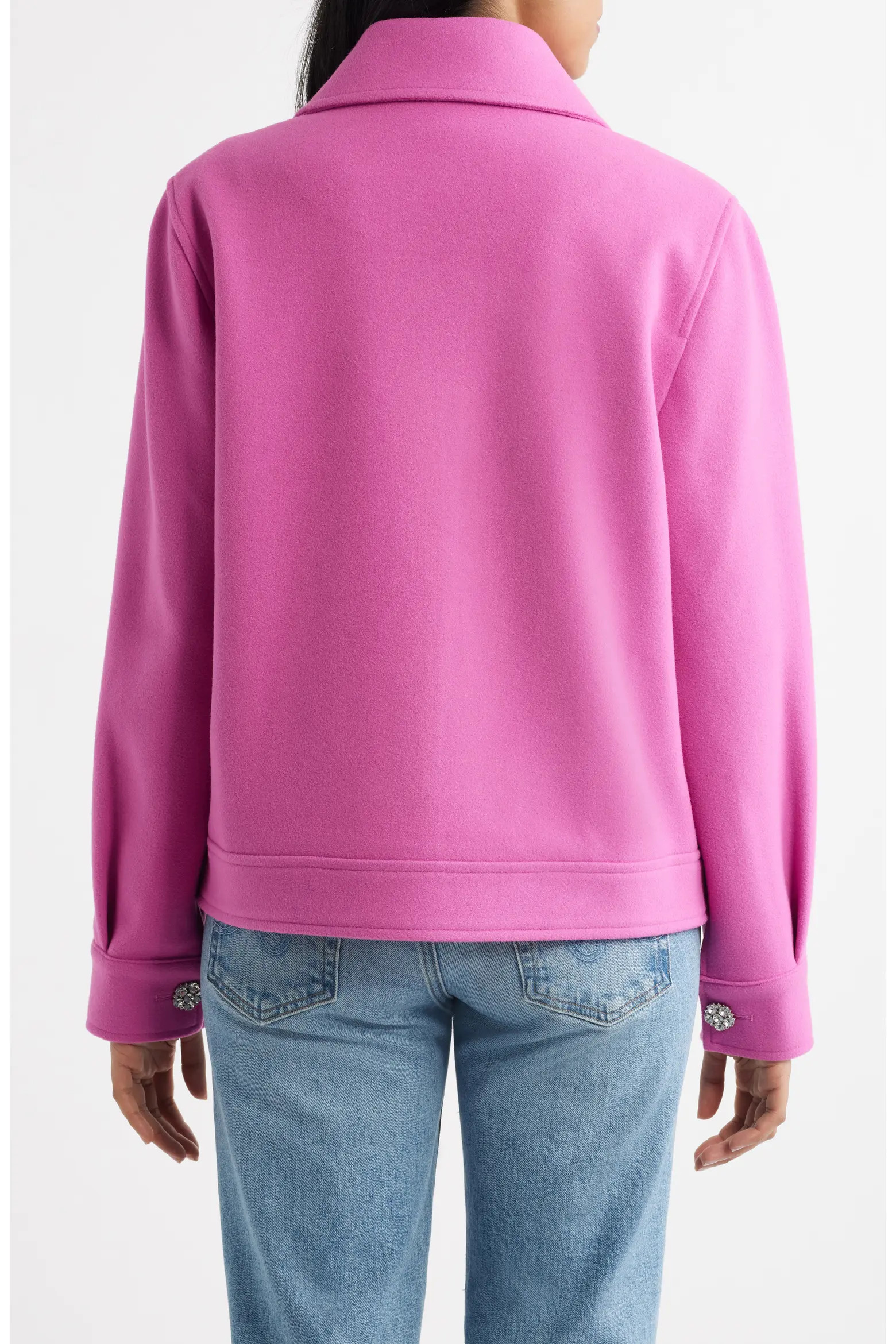 Jewel Button Flannel Jacket (Women) | Nordstrom | Nordstrom