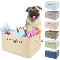 Custom Foldable Pet Toy Storage Basket - Customized Kids Organizer Personalized Dog Toys Bag Bin | Etsy (US)