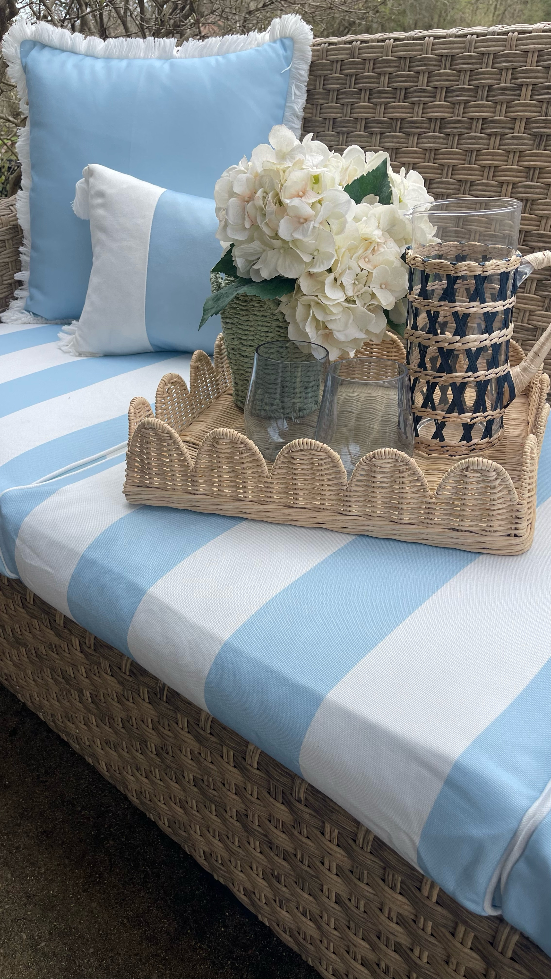 Boring gray, you’re dead to me! Loving the classic coastal aesthetic these Amazon cushion covers give my patio furniture. 

Best features:
Water repellant
Invisible zipper
Adjustable straps
Contrasting piping 
Indoor/Outdoor use 

Tap the 🤍 and reply PATIO 

Want a discount?! 
•Use code 10LINDSEYFAV to save 10% off your Amazon order 
•Use code 15LINDSEY to save 15% off your  Hofdeco order  

Classic coastal, coastal style, classic coastal home, patio, patio makeover, patio refresh, Amazon, Amazon home, blue and white home decor, outdoor pillows, outdoor cushions 

#coastal #amazon #patio #amazonhome

#LTKSeasonal #LTKHome #LTKFindsUnder100