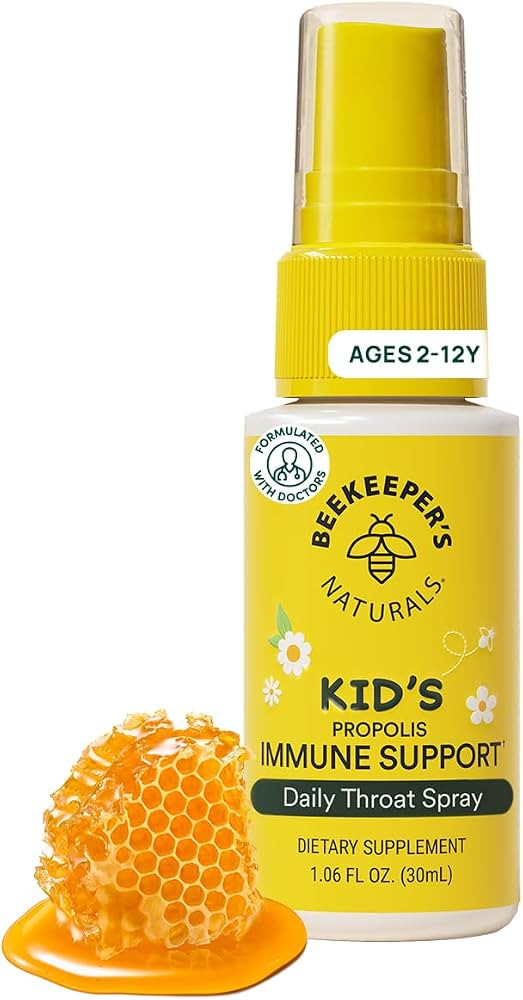 Kids Propolis Throat Spray - Natural Immune Support & Sore Throat Relief - by BEEKEEPER'S NATURAL... | Amazon (US)