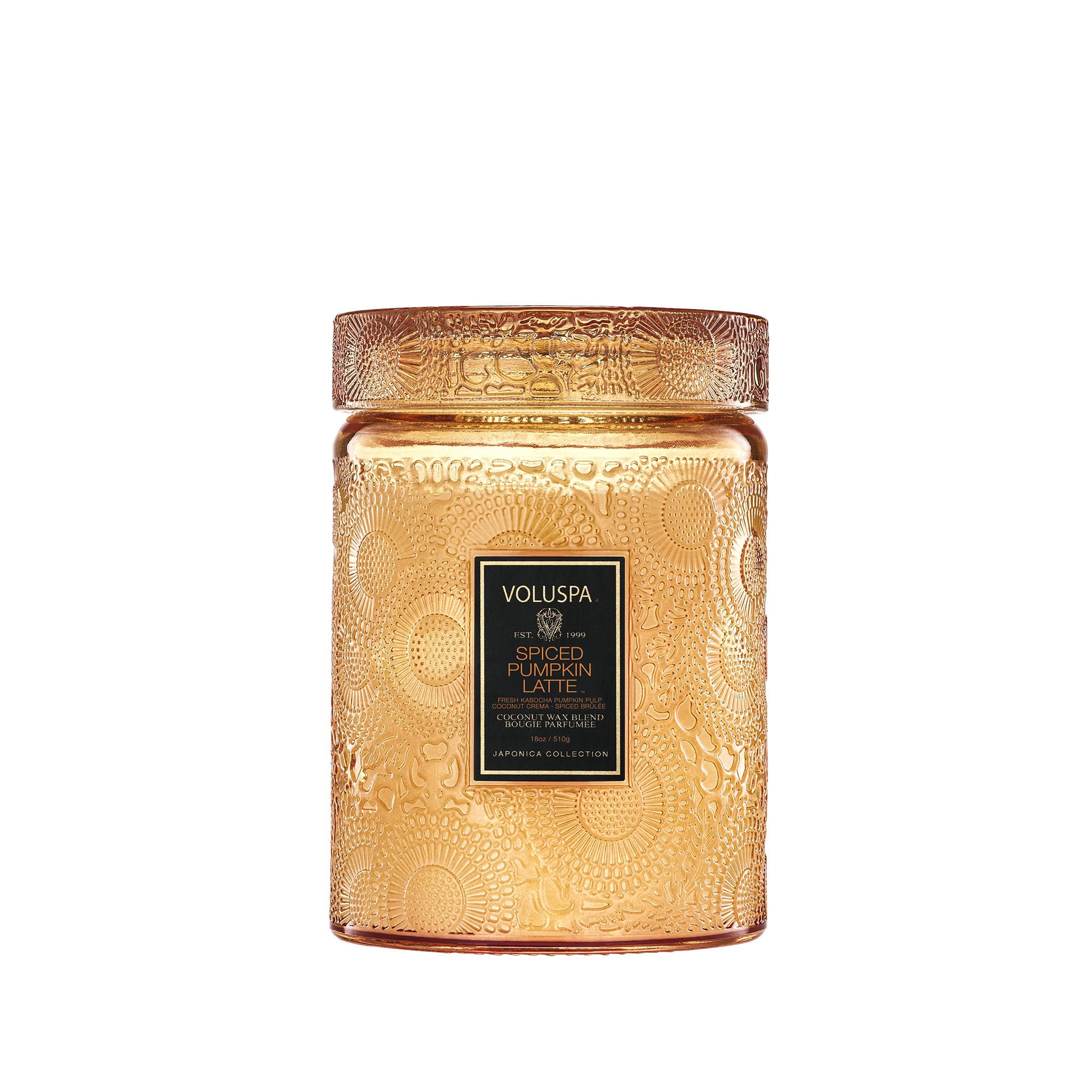 Voluspa Spiced Pumpkin Latte, Large Candle Jar, 18 Ounce, 100 Hour Burn Time, & Coconut Wax for C... | Amazon (US)