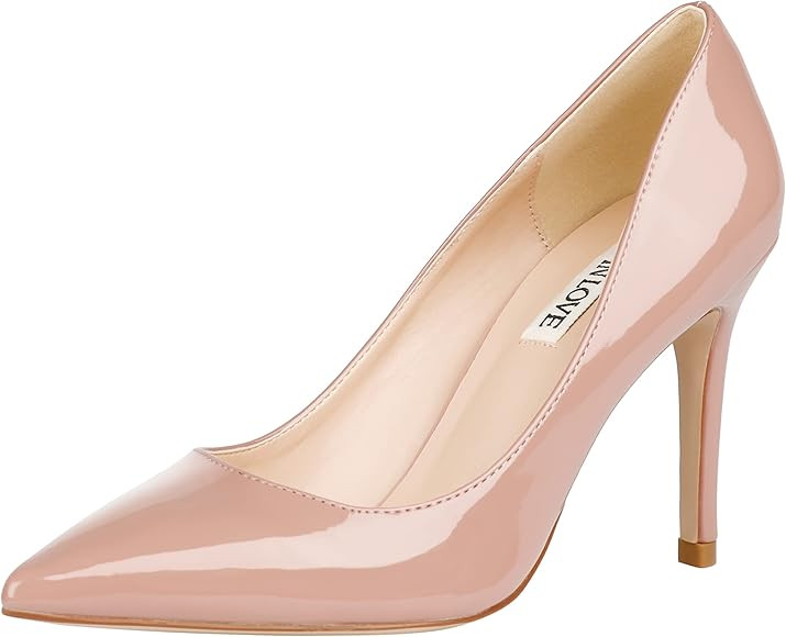 JOY IN LOVE Women's Pumps Shoes 3.5" High Heels Pointy Toe Stiletto Pumps | Amazon (US)