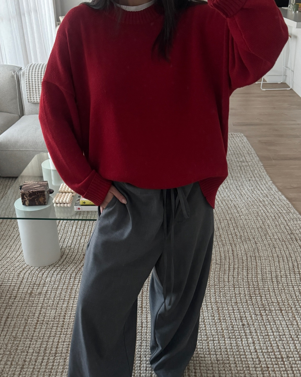 Red and grey go together! Wearing a small in both x

#LTKaustralia