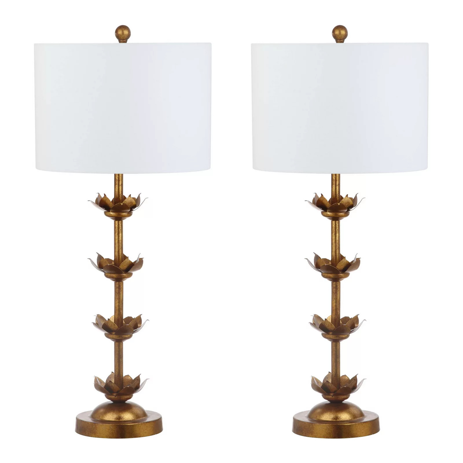Safavieh 2-pc. Lani Leaf Table Lamp Set, Gold White | Kohl's