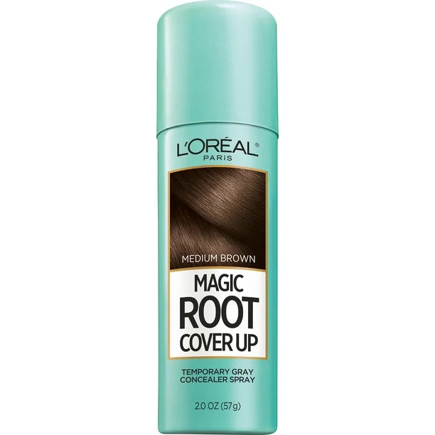 L'Oreal Paris Magic Root Cover Up Gray Concealer Spray, Medium Brown, 2 oz - Walmart.com | Walmart (US)