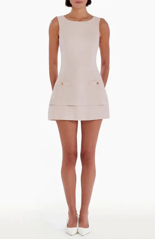 Amanda Uprichard Maven Sleeveless Skort Romper in Mochi at Nordstrom, Size Large | Nordstrom