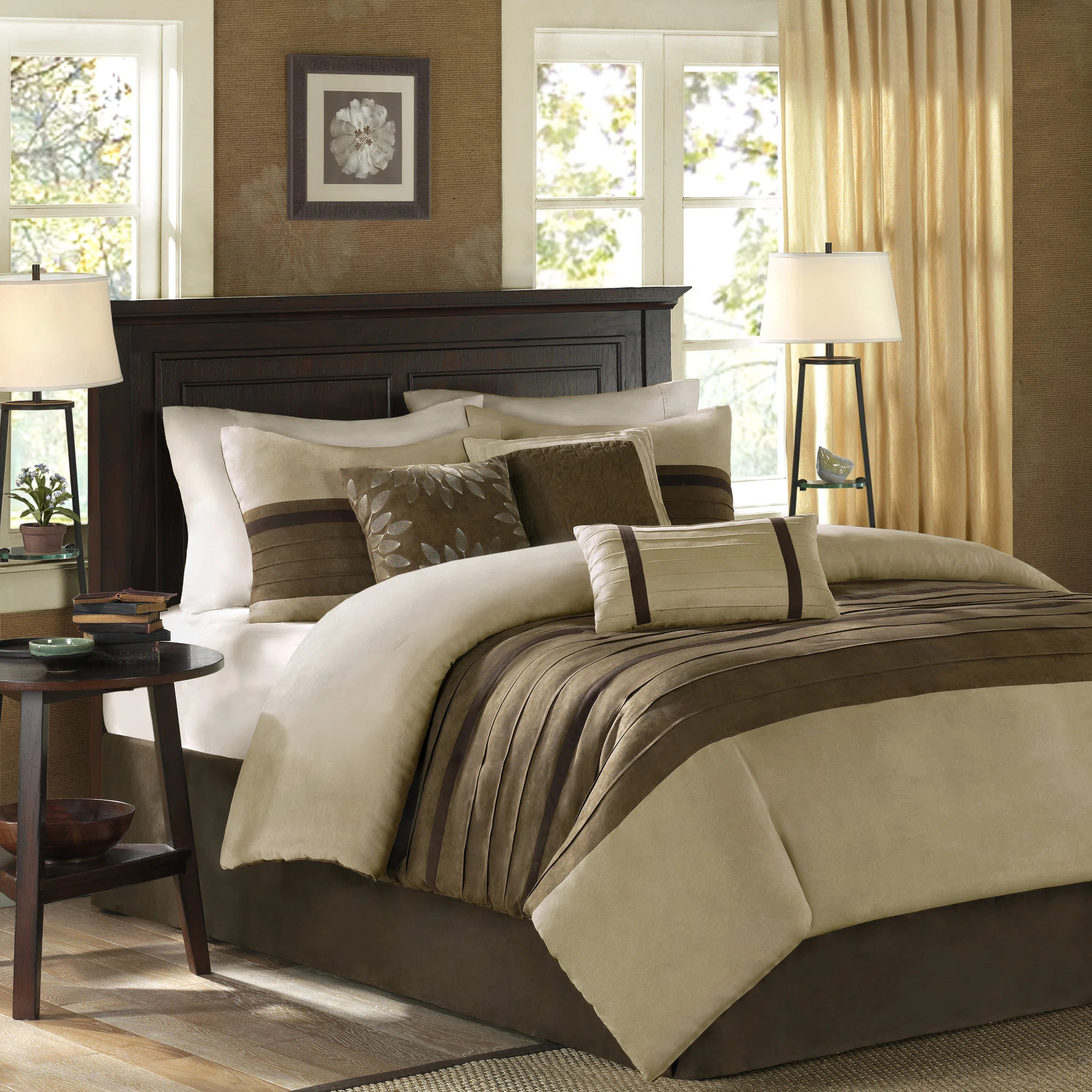 Madison Park Palmer 7 PC Pieced Faux Suede Comforter Set & Reviews | Wayfair | Wayfair North America