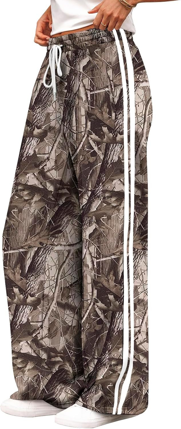 Wide Leg Sweatpants Women Cotton Lounge Travel Pant | Amazon (US)