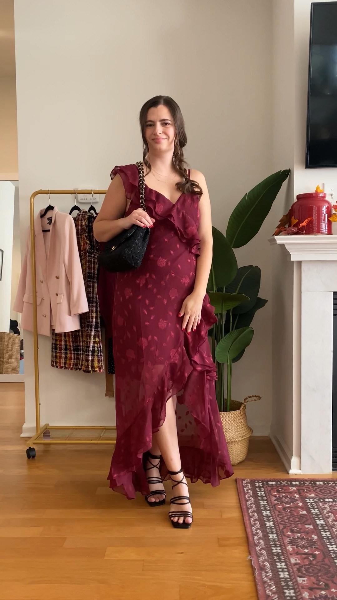 What to wear to a fall wedding! Jewel tones like this ruby are perfect as an autumn wedding guest. All pieces from Lulus ✨

#LTKwedding #LTKstyletip #LTKVideo