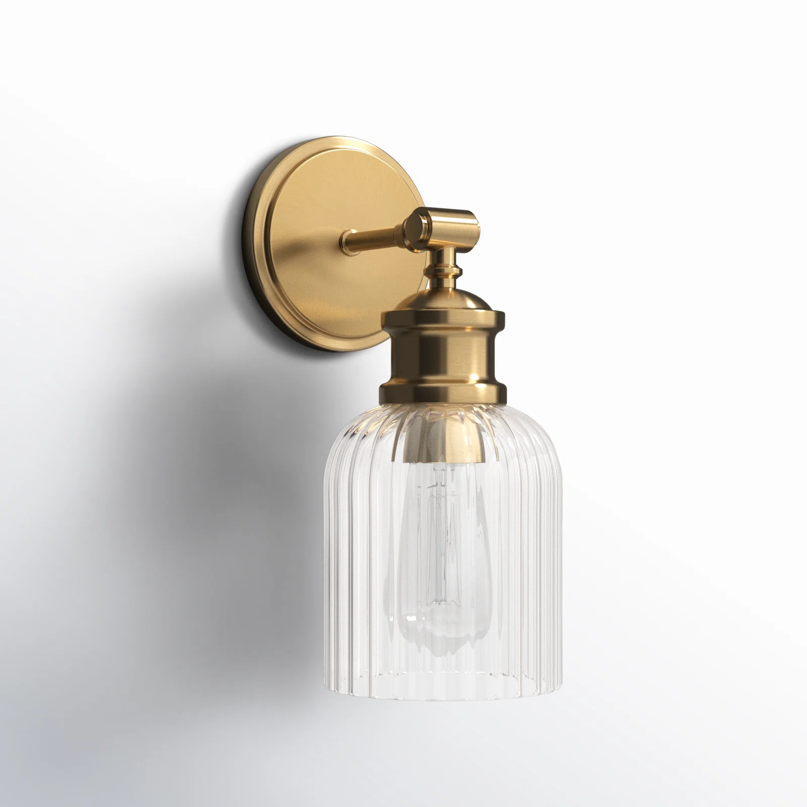 Meridian 1-Light Wall Sconce in Natural Brass | Wayfair North America