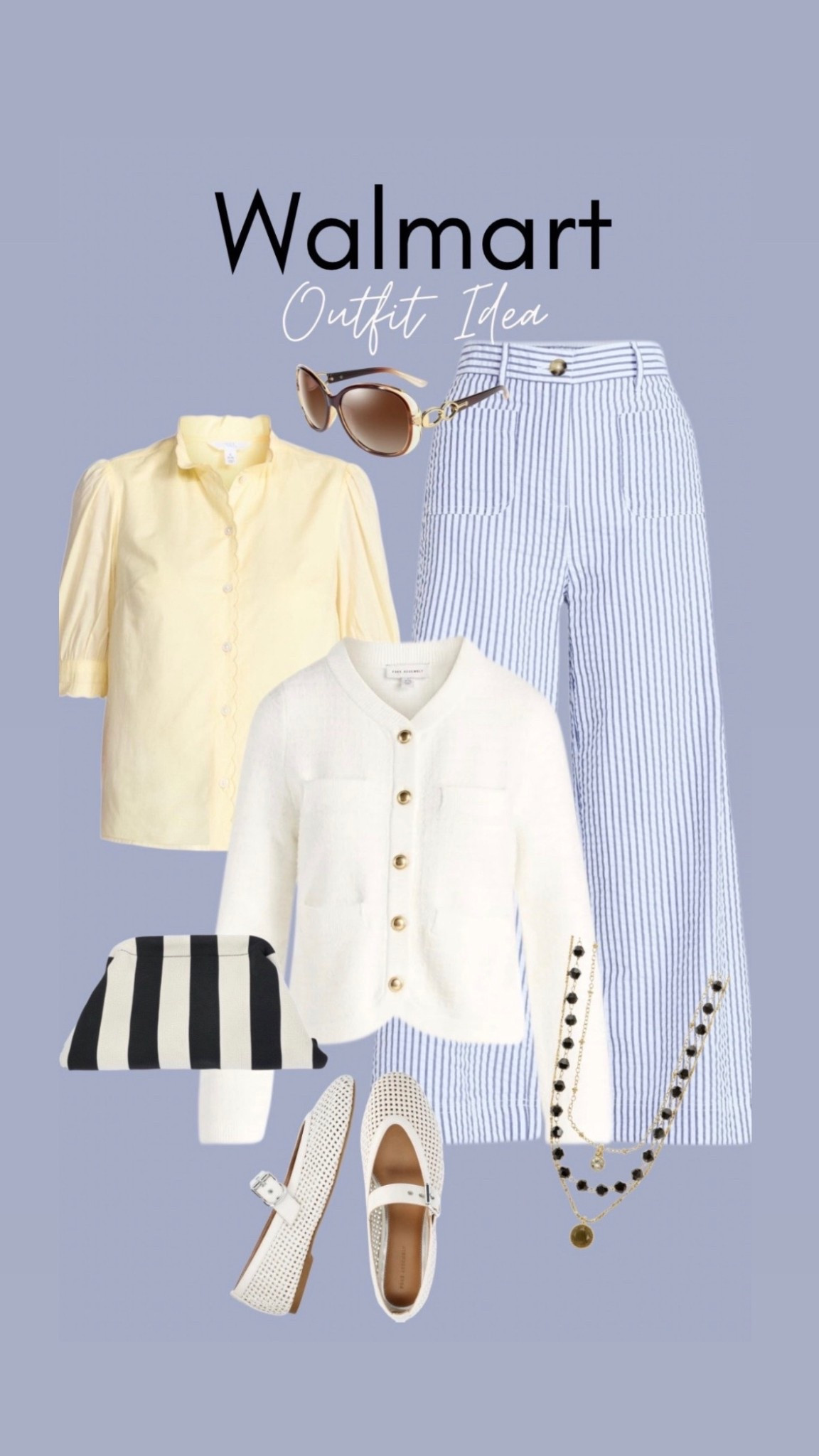Classic spring outfit idea from Walmart
Striped trousers, a soft cardigan, and easy accessories that make the whole look feel polished and expensive — but at Walmart prices. These pieces are great for mixing and matching all season long.
#LTKStyle #LTKFinds #WalmartFashion
#WalmartStyle #AffordableStyle

#LTKSaleAlert #LTKSpringSale #LTKmomlife