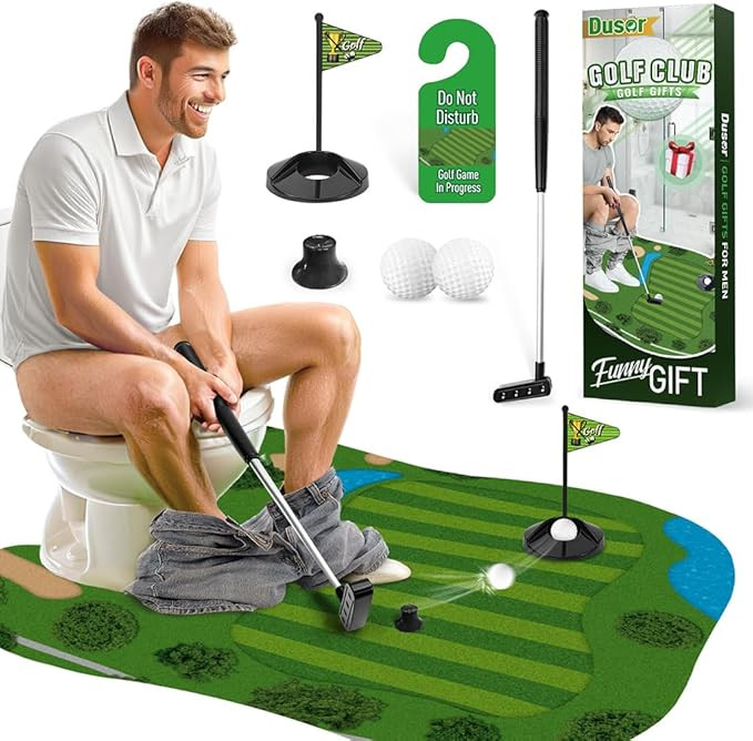 Toilet Golf Gifts for Men, White Elephant Gifts for Adults, Gifts for Dad Him Husband, Gag Gifts ... | Amazon (US)