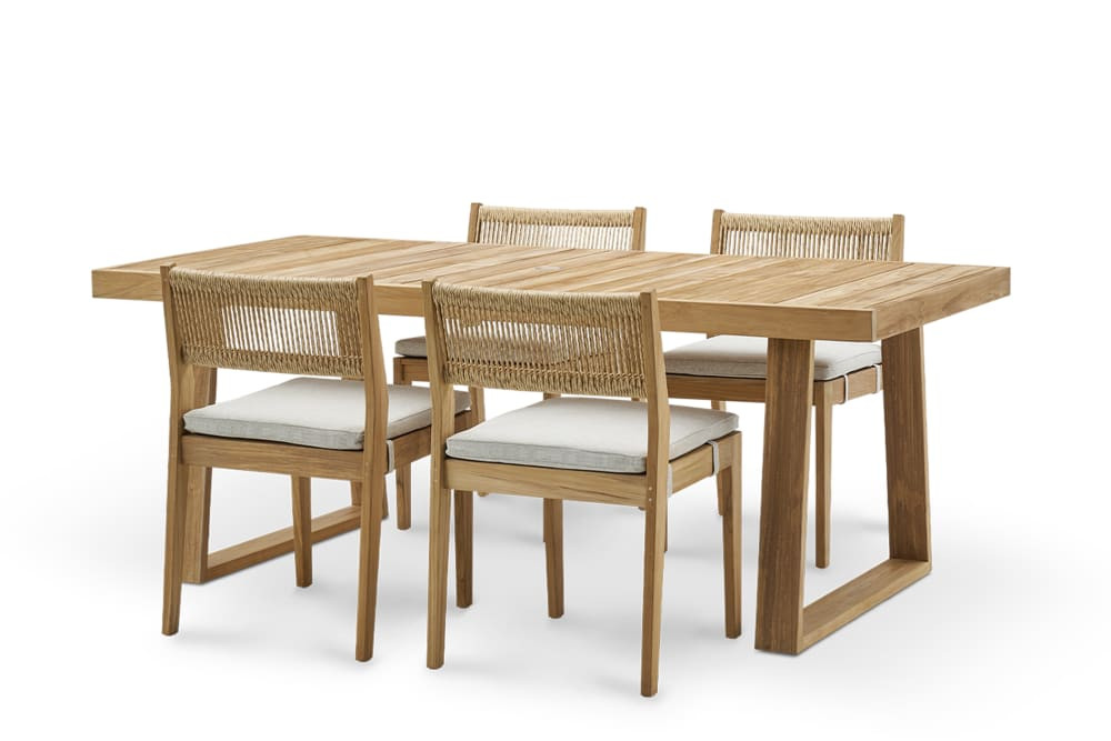 Rio Outdoor Teak Build-Your-Own Dining Set | Castlery | Castlery US