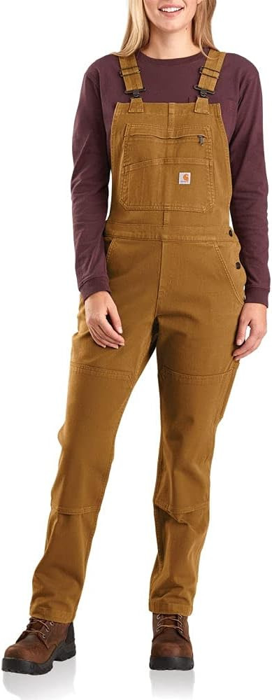 Carhartt womens Rugged Flex Relaxed Fit Twill Bib Overall | Amazon (US)