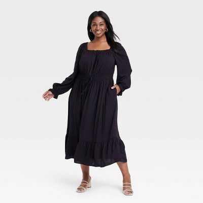 Women's Bishop Long Sleeve Woven Dress - Ava & Viv™ | Target