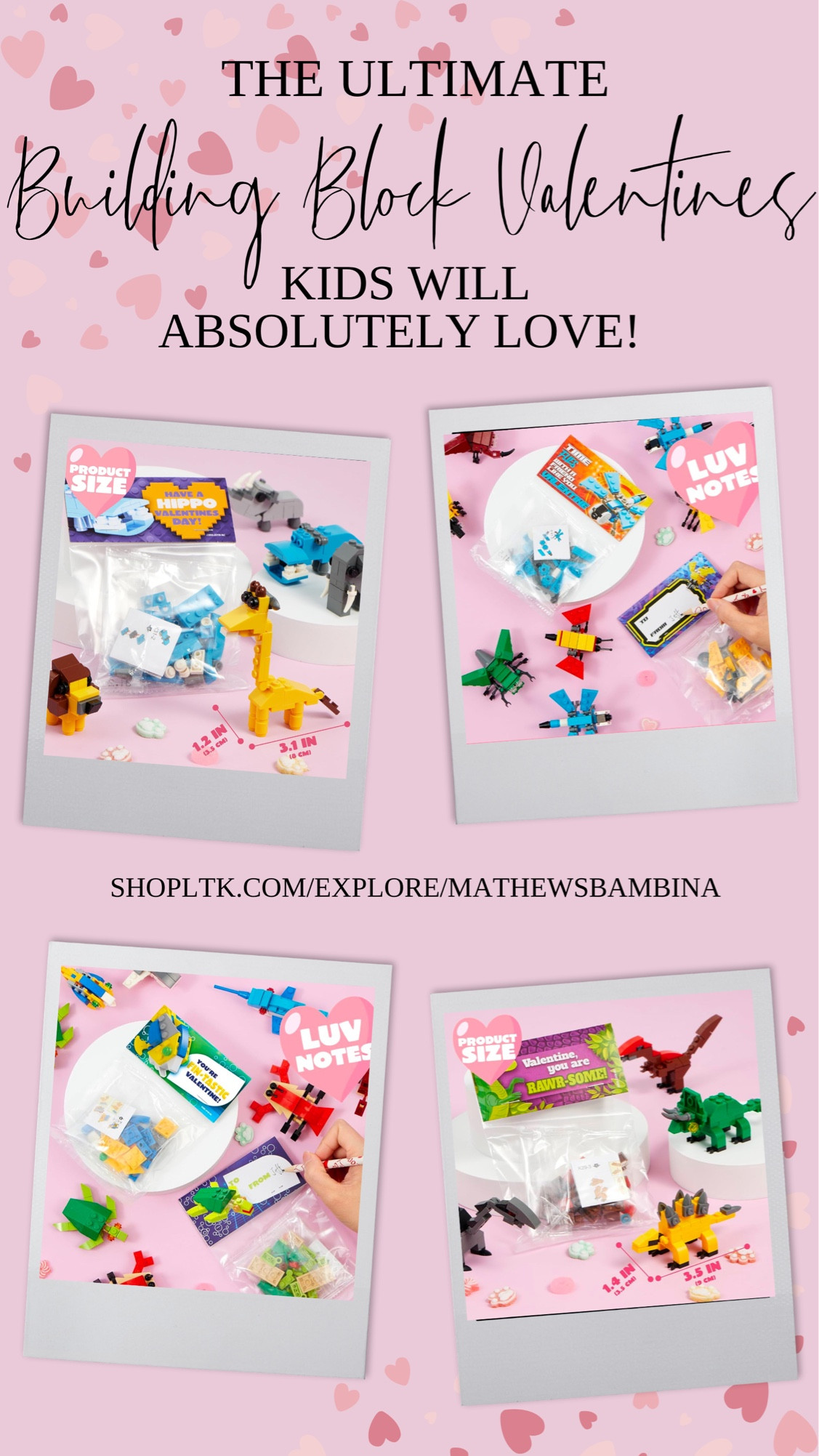 Looking for classroom valentines? I’m obsessed with these building block valentine sets for the class! I grabbed the zoo set for my son but they also have insects, ocean animals, and dinosaurs! Each 24 pack set comes with the bags of building blocks, valentines cards, and instructions for each valentine. I got mine for less than $1 each! You can’t beat that! Don’t forget the 20% off coupon while it lasts!

Valentine party favor | Valentine’s Day cards | classroom valentines 

#LTKKids #LTKSeasonal #LTKGiftGuide