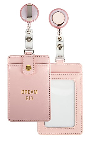 Office Depot Brand Badge Holder 2 1316 x 4 716  Pink - Office Depot | Office Depot and OfficeMax 