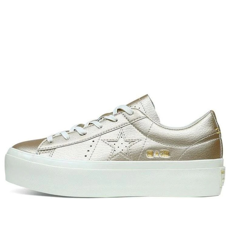 (WMNS) Converse One Star Platform Ox 'Light Gold' | KICKS CREW