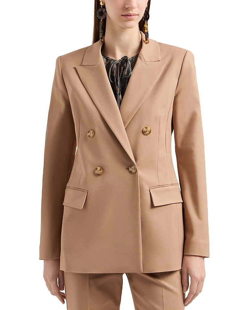 Emporio Armani Stretch Cotton Double Breasted Blazer | Bloomingdale's (US)