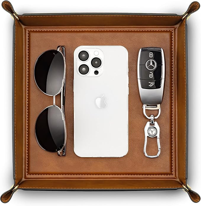 Valet Tray for Men Women, Nightstand Organizer Vanity Catchall Holder for Dresser Desk Storage Be... | Amazon (US)