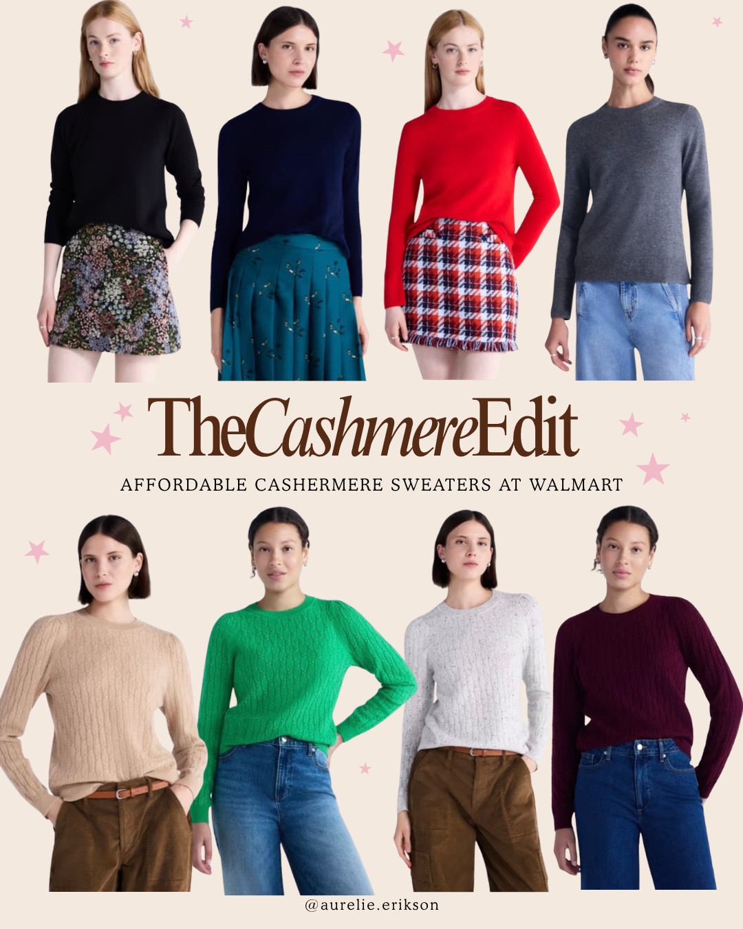 Affordable cashmere sweaters from Walmart?! 🤎✨ These are giving luxe, cozy, expensive-looking vibes without the designer price tag. Perfect for layering all fall + winter long! #WalmartFinds #CashmereSweater #AffordableFashion #FallFashion #CozyStyle #WalmartFashion #LTKFinds 

 #LTKgrwm #LTKootd