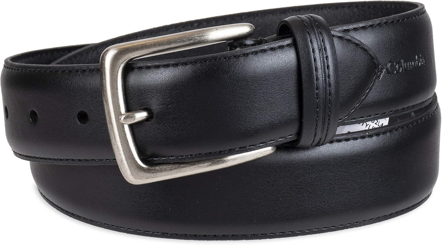 Columbia Men's Trinity Logo Belt-Casual Dress with Single Prong Buckle for Jeans Khakis | Amazon (US)
