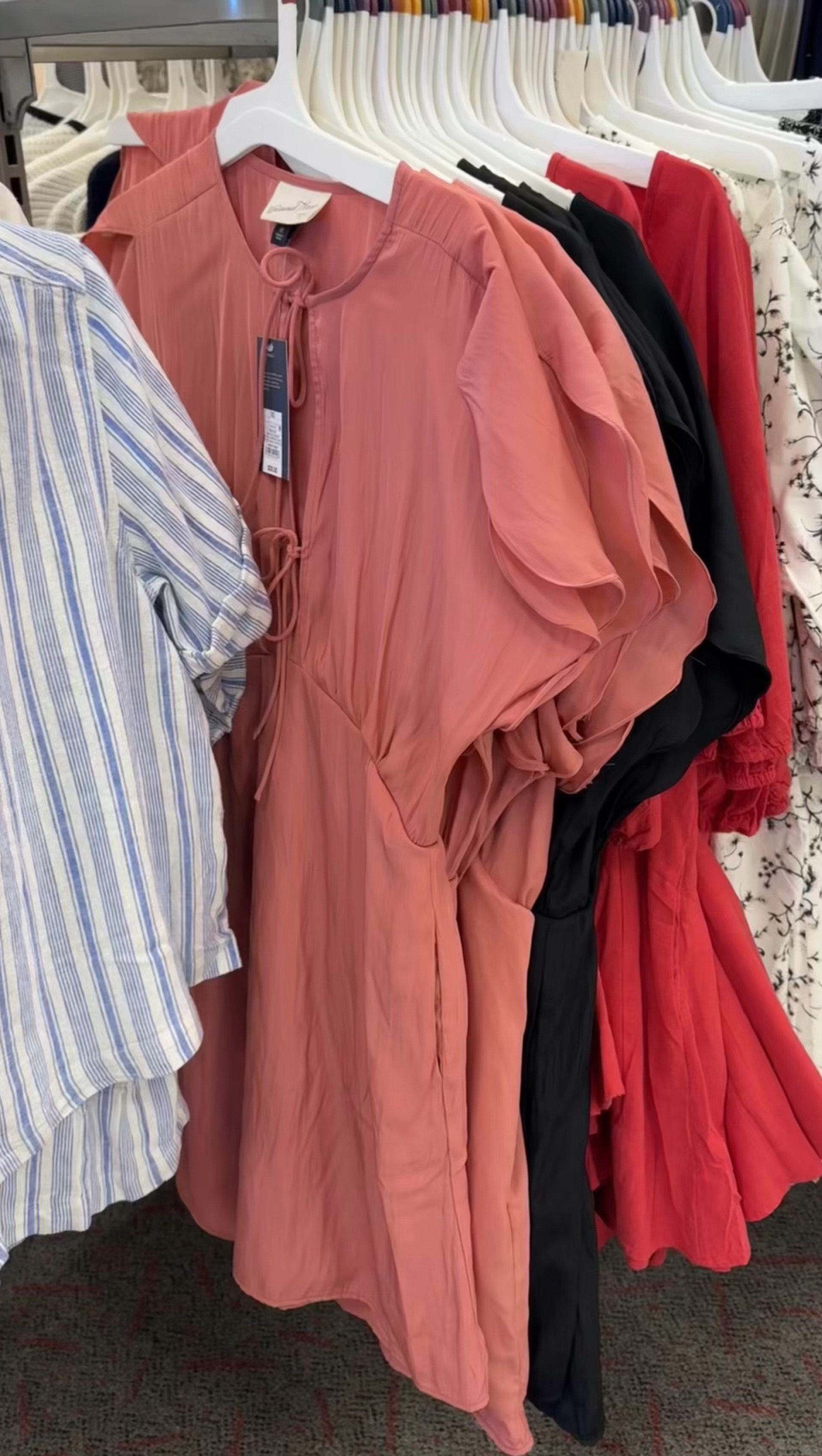 Happy Tuesday!☺️ New Tie-Front Flutter Short Sleeve Mini A-Line Dresses!!🤩 I love the front tie detail, the flutter sleeves, and it’s got pockets!!😍 Comes in pink and black! Which one would you choose?🤔 

#targetrun #ilovetarget #targetmom #springfashion #targetfinds #targetdress #springdress #targetobsessed #targetshopping #targetmomof10 #targetsale #universalthread  #casualstyles #casuallookstyle #casuallooks #casualdress #minidresses #springoutfit #datenightoutfit #resortoutift 

#LTKFindsUnder50 #LTKOver40 #LTKWatchNow