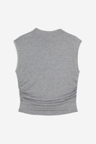 Mock Turtleneck Crop Top - Light green - Ladies | H&M US | H&M (US + CA)