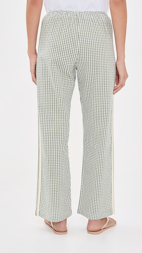 DONNI. The Cotton Gingham Stripe Crop Pants Dill XL | Shopbop