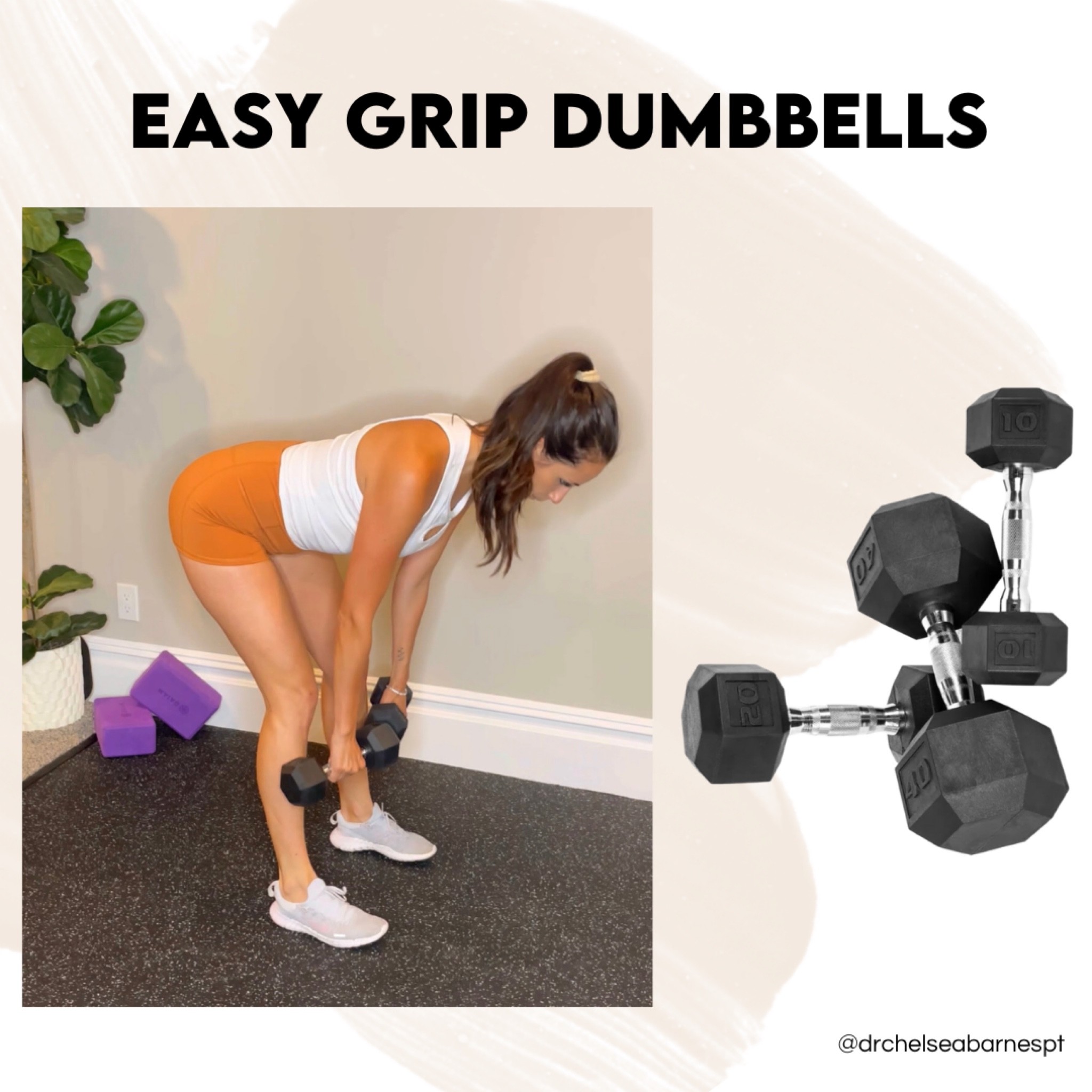 easy grip rubber encased dumbbells! 💪🏼 no damage to floor if you drop them 🤪

#LTKunder50 #LTKsalealert #LTKfit