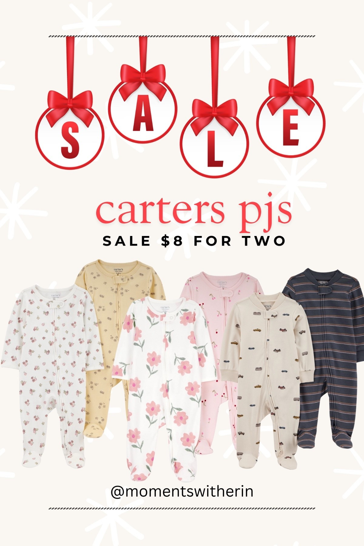 Carters pajamas on SALE. Set of two for $8! Very spring vibes  

#LTKSeasonal #LTKSaleAlert #LTKBaby