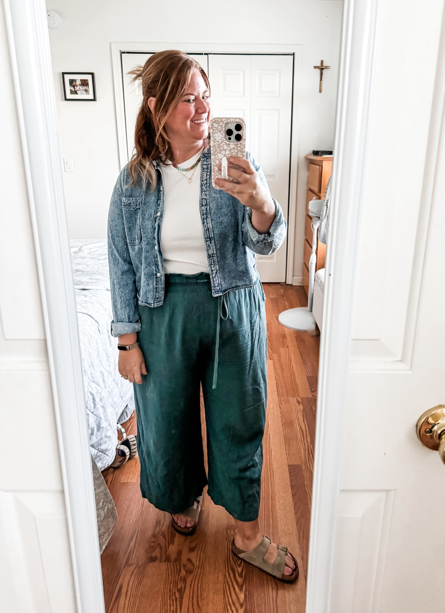 Teacher outfit! Wide leg linen pants from Amazon (size up! They do shrink- wearing an xxl) and target tee.  Denim shirt is old and I’ll link similar  

#LTKFindsUnder50 #LTKStyleTip #LTKMidsize